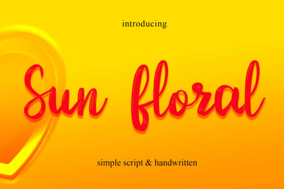 Sun Floral Font Poster 1