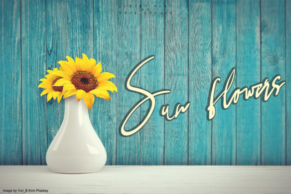 Sun Flowers Font Poster 1