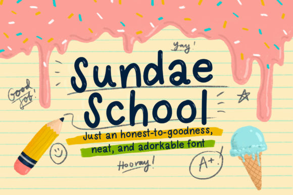 Sundae School Font Poster 1