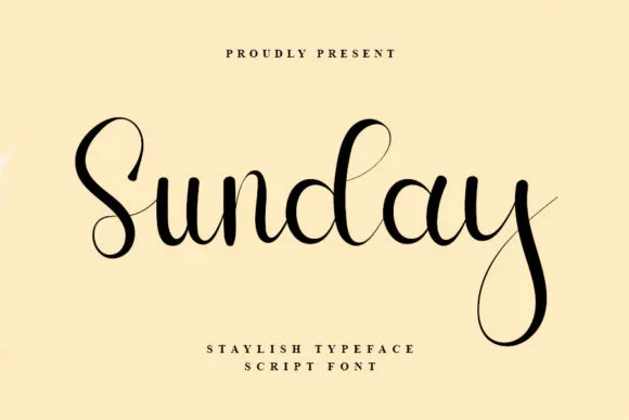 Sunday Font Sunday Font Poster 1