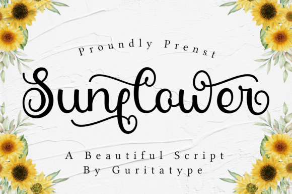 Sunflower Font Poster 1