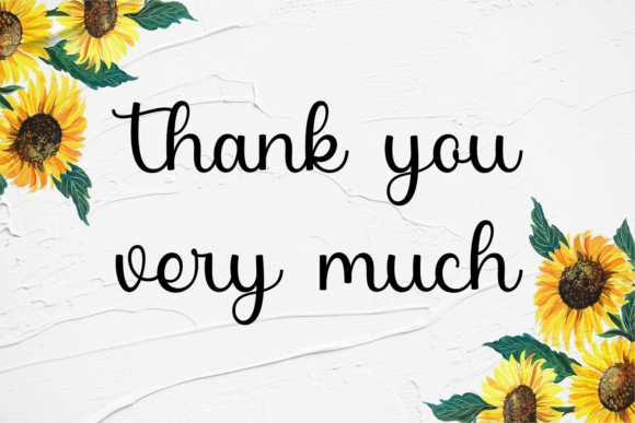 Sunflower Font Poster 2