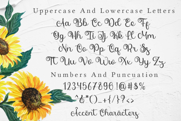 Sunflower Font Poster 6