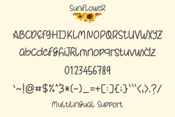 Sunflower Font Poster 6