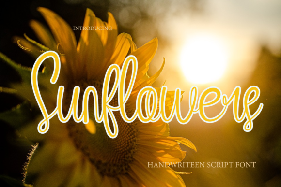 Sunflowers Font Poster 1