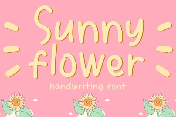 Sunny Flower Font Poster 1