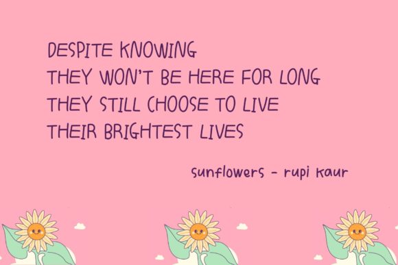 Sunny Flower Font Poster 2