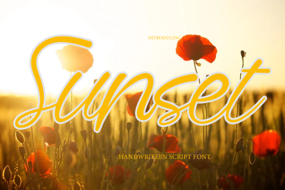 Sunset Font Poster 1