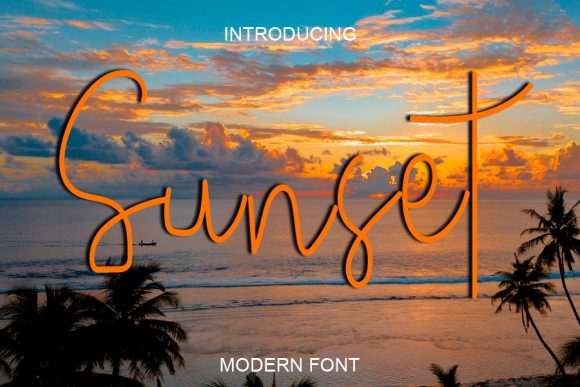 Sunset Font Poster 1