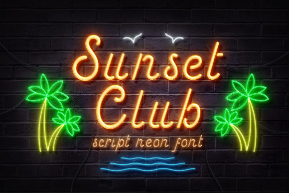 Sunset Club Font Poster 1