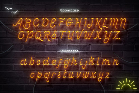 Sunset Club Font Poster 2