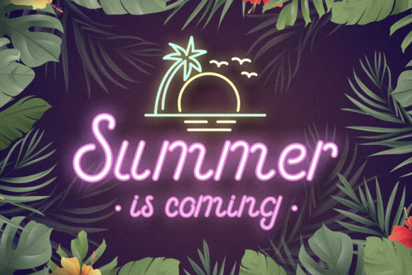 Sunset Club Font Poster 4