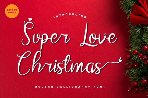 Super Love Christmas Font Poster 1