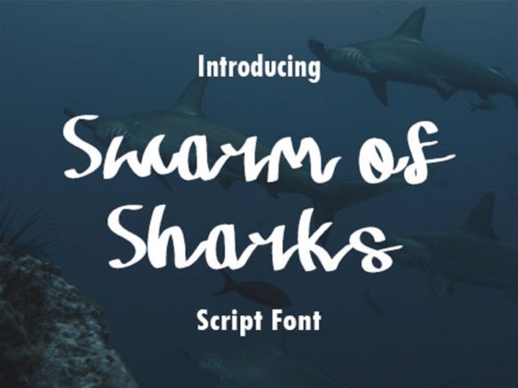 Swarm of Sharks Font Poster 1