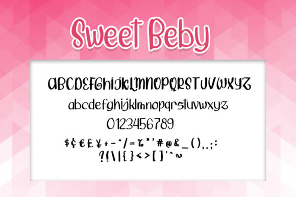 Sweet Beby Font Poster 2