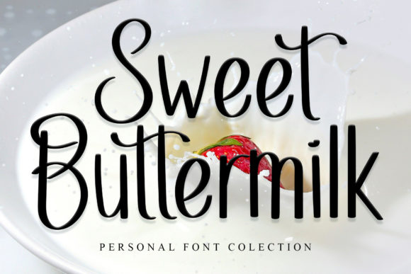 Sweet Buttermilk Font Poster 1