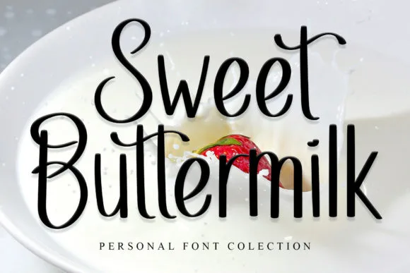 Sweet Buttermilk Font Sweet Buttermilk Font Poster 1