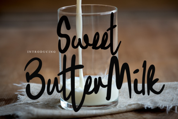 Sweet Buttermilk Font Poster 1