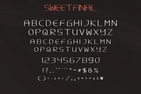 Sweet Final Font Poster 4