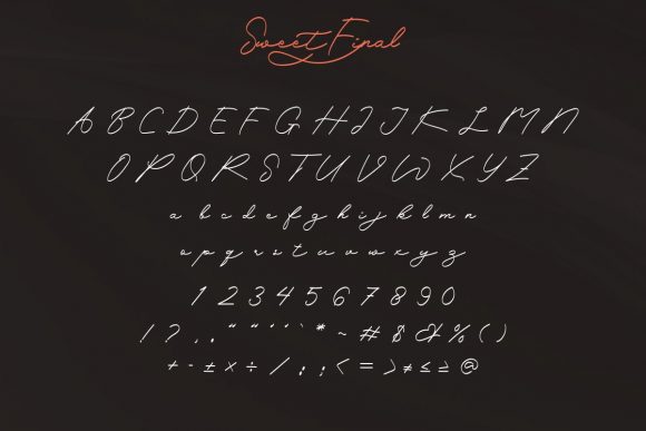 Sweet Final Font Poster 6