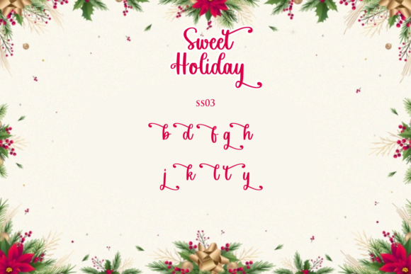 Sweet Holiday Font Poster 12