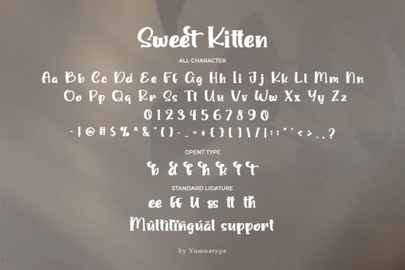 Sweet Kitten Font Poster 2