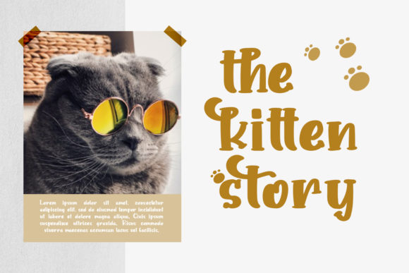 Sweet Kitten Font Poster 4