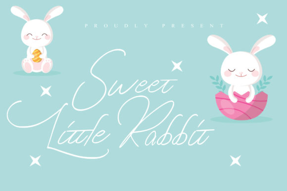Sweet Little Rabbit Font Poster 1