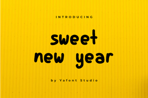 Sweet New Year Font Poster 1