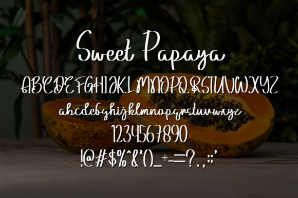 Sweet Papaya Font Poster 4