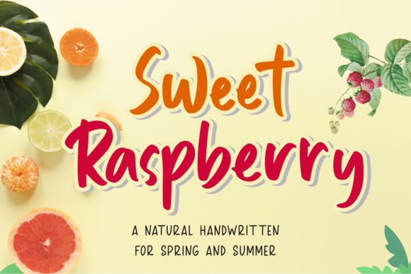 Sweet Raspberry Font Poster 1