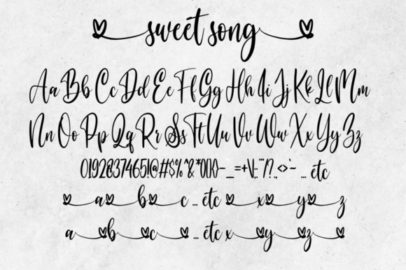 Sweet Song Font Poster 9