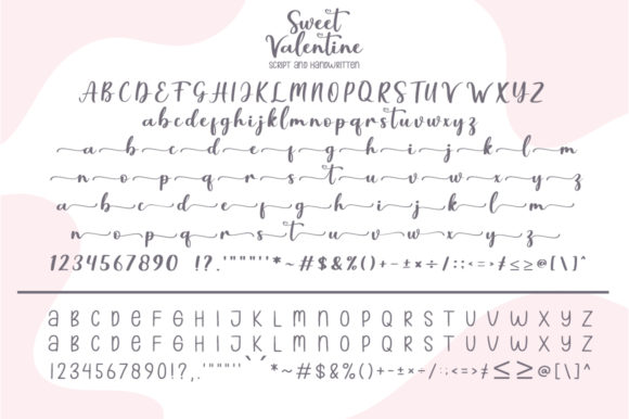 Sweet Valentine Font Poster 4