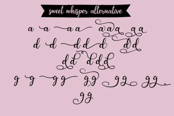 Sweet Whisper Font Poster 11