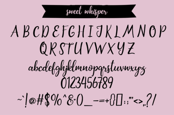 Sweet Whisper Font Poster 10