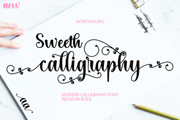 Sweeth Calligraphy Font Poster 1