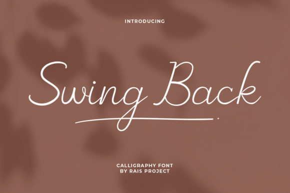 Swing Back Font Poster 1