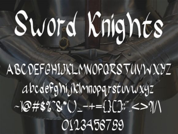 Sword Knights Font Poster 5