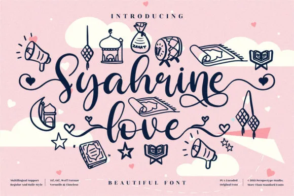 Syahrine Love Font Syahrine Love Font Poster 1
