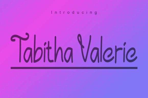 Tabitha Valerie Font Poster 1