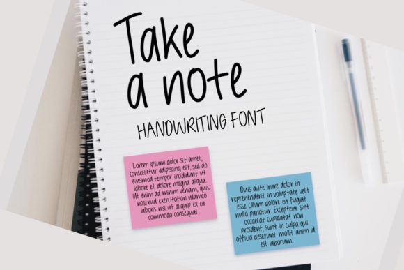 Take a Note Font Poster 1