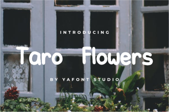 Taro Flowers Font Poster 1