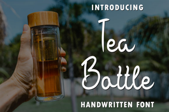 Tea Bottle Font Poster 1