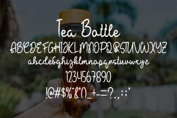 Tea Bottle Font Poster 4