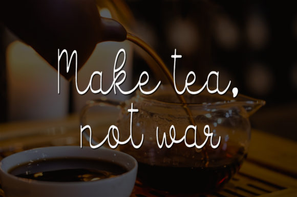 Tea Cup Font Poster 2