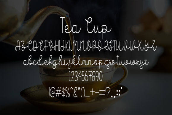 Tea Cup Font Poster 4