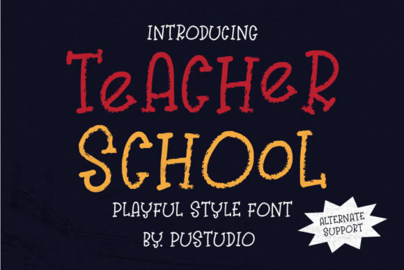 Teacher School Font Poster 1