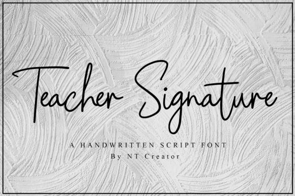 Teacher Signature Font Poster 1