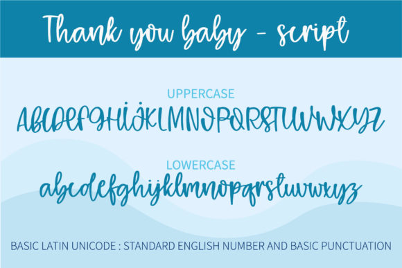 Thank You Baby Font Poster 11