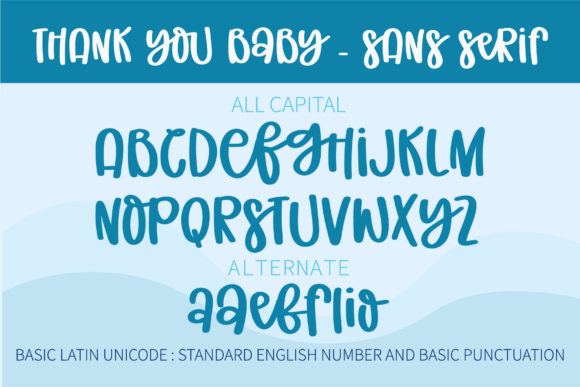 Thank You Baby Font Poster 10